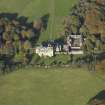 Oblique aerial view centred on the castle, taken from the SSE.