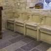 Interior. Chancel. Stoneelders seats. Detail