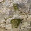 W end of chapter-house, detail of corbels on S wall