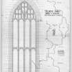 Elevation and details of window.