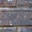 Detail of datestone on S abutment. 'F 21x 9 x 91 L', railway bridge no.89, Gala Water