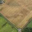 Oblique aerial view centred on the cropmarks of the pit defined enclosure, ring ditch and rig at Laigh of Rossie, taken from the S.