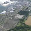 General oblique aerial view of Rosyth Europarc and HM Dockyard, taken from the E.