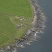 Oblique aerial view centred on the coastal gun battery, taken from the SSE.