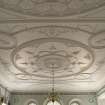 Interior. Ground floor, dining room, view of ceiling from N end