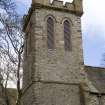 Detail of the upper west bell tower at Parish Church of Ettrick & Buccleuch