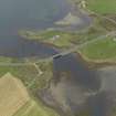 Oblique aerial view centred on the bridge, taken from the SSW.