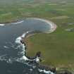 General oblique aerial view centred on the Bay of Skaill, taken from the SW.