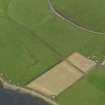 Oblique aerial view of Wasswick Battery, looking WS
