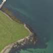 Oblique aerial view centred on the doocot, taken from the SW.