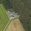 Oblique aerial view centred on the country house, taken from the ESE.