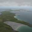 General oblique aerial view centred on the Bay of Stove, taken from the SW.