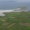 General oblique aerial view centred on the Lady district looking NNE to Mid Holm and Lamaness Firth, taken from the SSW.