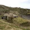 General view from above of engine house and oil storage building from NE.