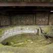 View of gun pit and later brick and concrete canopy, taken from the SE.