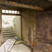 Interior, W searchligt emplacement of 'A' group battery shwoing entrance and entrance steps..