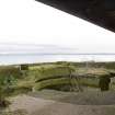 View across the gun pit of No.2 gun emplacement from NE.