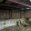 View of part of gun pit, lower entrance and collpased 'bridge' with later brick and concrete canopy, taken from the SE.