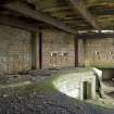 View of gun pit and interior of later brick and concrete canopy.