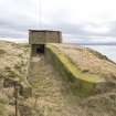 General view of entrance to lower courtyard of gun battery and gun emplacement from the NNW.