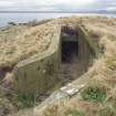 View of N concrete lined sunken entrance trench to 9.2-inch gun emplacement Battery Observation Post, taken from the N.