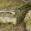 Detail of part of gun pit showing entrance to holdfast area from NW.