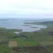 General oblique aerial view looking over the village of Finstown across the Bay of Firth, taken from the WNW.