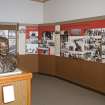 Interior. 1st floor, Eisenhower exhibition, view of bust and display panels