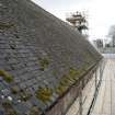 South side. Wallhead and roof. Detail