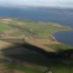 General oblique aerial view centred on Kingarth and Kilchattan Bay, taken from the SW.