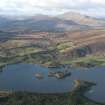 General oblique aerial  view looking towards Ben Ledi over the Lake of Mentieth, taken from the S.