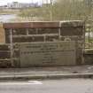 Detail of date plaque 1775 at S end of bridge