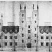 Mechanical copy of plan 'No. 2 The New College of Edinburgh. Elevation of the North External Front.'