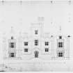 Mechanical copy of plan 'No. 3 The New College of Edinburgh. Elevation of the South External Front.'