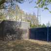 View of northwest turnstile buildings at Meadowbank Stadium.