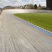 View looking east along the track at Meadowbank velodrome.