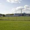 View looking west to the main games hall and Sports Development Department.