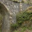 Detail of E abutment and part of the arch showing brickwork infill.