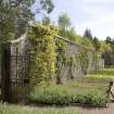 N garden, E gateway and wall, view from NW