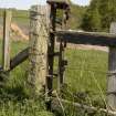 Detail of original fence wire tension post.