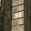 Detail of quoin stones on bridge abutment.