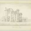 Copy of drawing inscribed 'Southeast View of Dunse Castle. Drawn from nature by Alex'r Archer, 1839'.