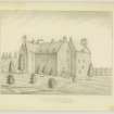 Sketched view from South East  
Insc: 'South East view of Warrender House. Drawn from nature by Alexr Archer, March 1840'
