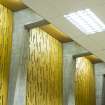 Interior view of NW wall showing detail of concrete structural ribs, Hudson Beare lecture theatre, King's Buildings, Edinburgh.