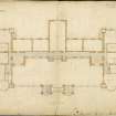Plan.
Titled: 'Plan of the First Floor'.
Signed: 'D. R. 49 Northumberland Street, Edinburgh, 4th September 1848'.