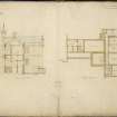 Section, elevation and plan.
Titled: 'Plan of Mezzanine Floor'; 'Section and Elevation at M.N'.
Signed: 'D. R. 49 Northumberland Street, Edinburgh, 4th September 1848'.