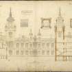 Elevations and sections.
Titled: 'Part of North Elevation and Section at C.D'.
Signed: 'D. R. 49 Northumberland Street, Edinburgh, 4th September 1848'.