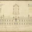 Elevation and section.
Titled: 'Section through Line G.H'; 'South Elevation'.
Signed: 'D. R. 49 Northumberland Street, Edinburgh, 4th September 1848'.
