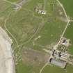 General olique aerial view centred on Skara Brae with Skaill House and farm adjacent, taken from the W.