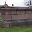 View of chest tomb in memory of Robert Baird.